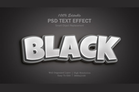 3D Black Color PSD Text Effect: A Strategic Tool for Design and Communication