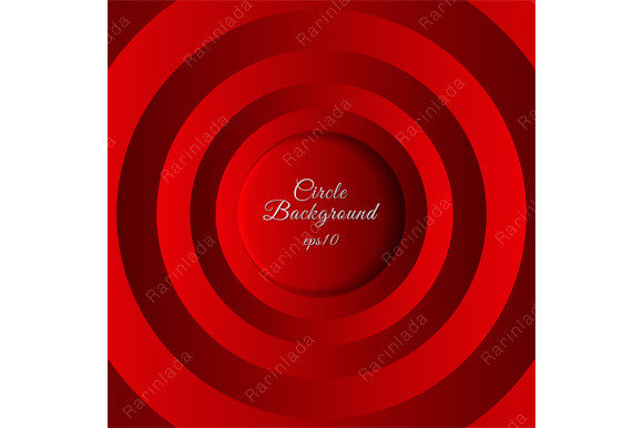3D Red Circles Layer Overlap Background