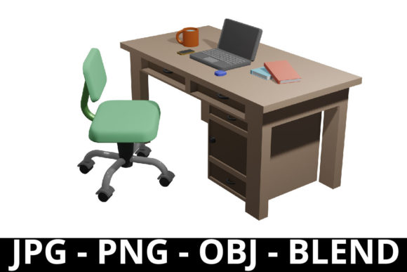 3D Rendering Office Desk for Scene: Real-World Scenarios That Bring Interiors to Life