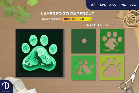 3D Shadowbox Cat Paws in the Forest: Strategic Design for Intentional Spaces