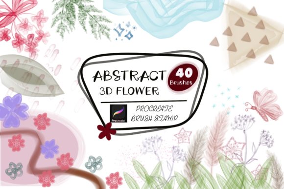 Abstract 3D Flower Procreate Brush Stamp
