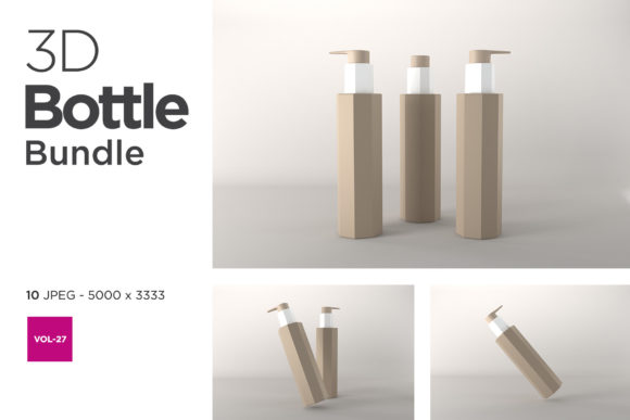 Beyond the Render: How 3D Bottle Mockup Bundle Vol-27 Is Reshaping Product Presentation