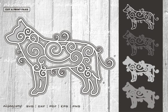 Exploring the Art of Dog 4 Vector SVG 3D Layered Design