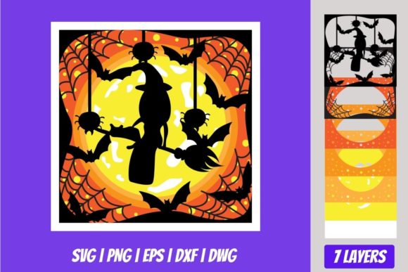 Halloween Shadowbox 2: 3D Layered SVG Craft