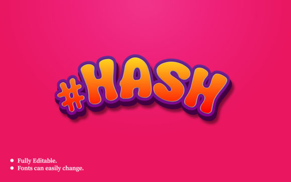 Hash 3D Text Effect Template Guide