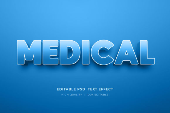 Medical 3D Editable Style Text Effect in Practice