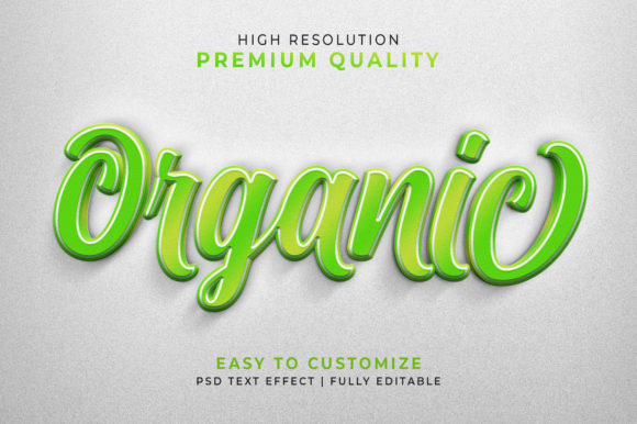 Organic 3D Text Effect PSD: Bringing Natural Depth to Digital Design