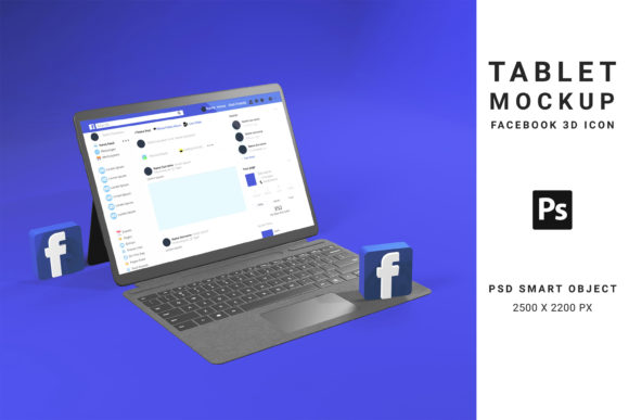 Tablet Mockup with Facebook 3D Icon: Evaluating Its Role in Visual Communication