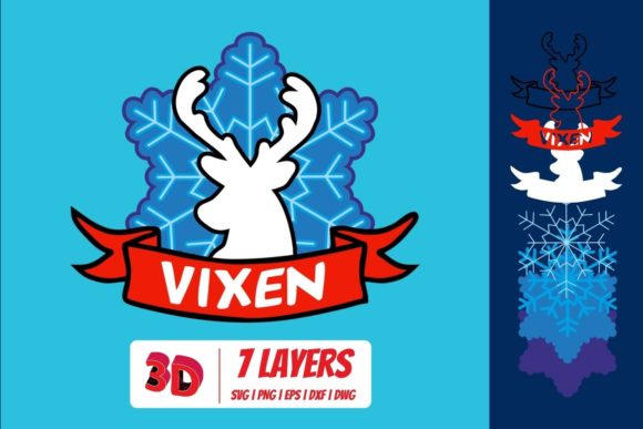 Vixen 3D Layered SVG Cut File for Creative Projects